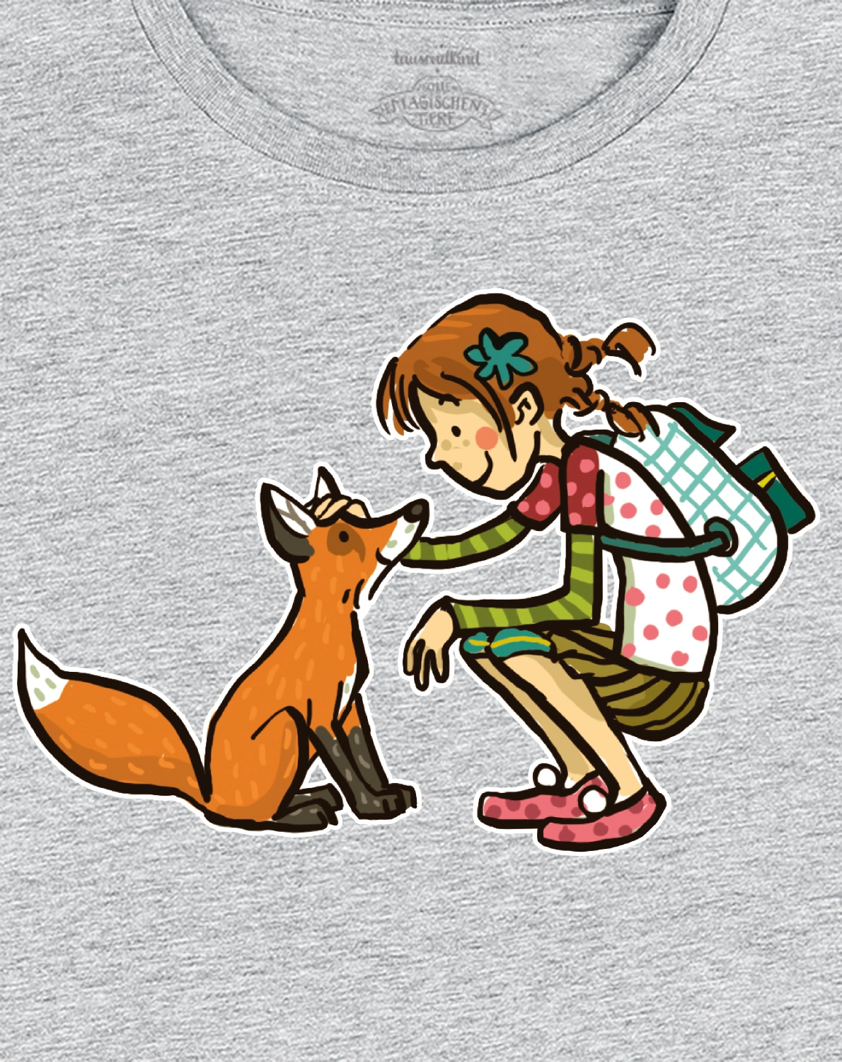 T-Shirt IDA & RABBAT in grau meliert