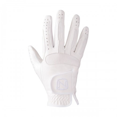 Luvas de montaria em couro branco Noble Outfitter