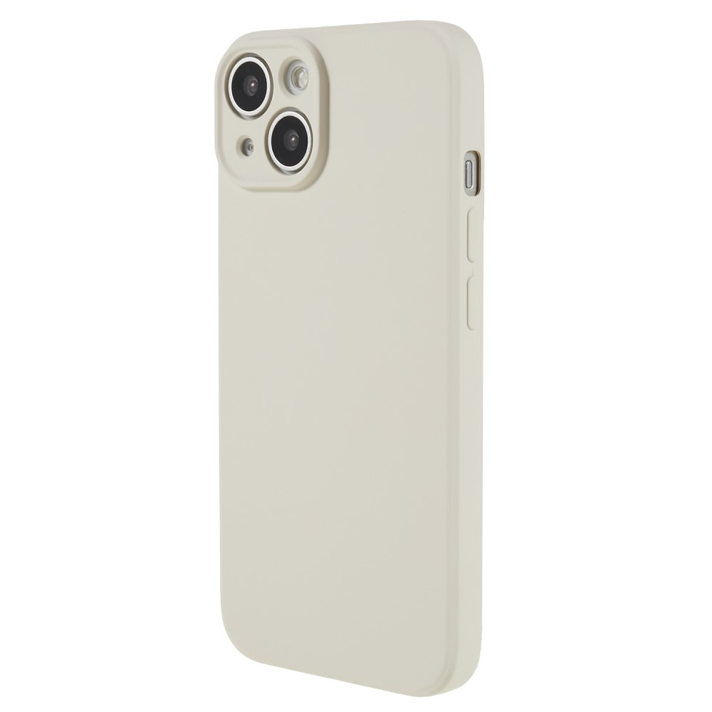 iPhone 14 Gummi Case Hülle mit Kameraschutz - Cremeweiss (Matt)