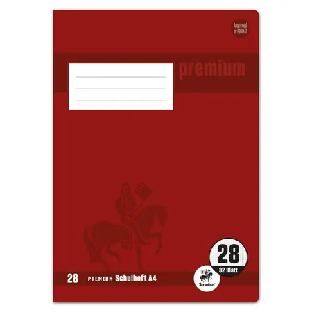 Staufen Premium Schulheft Lin28 A4 32 Blatt 90g/qm 5mm kariert mit RL