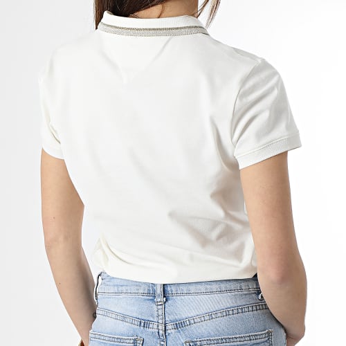 Polo Manches Courtes Slim Femme Gold 7825 Blanc