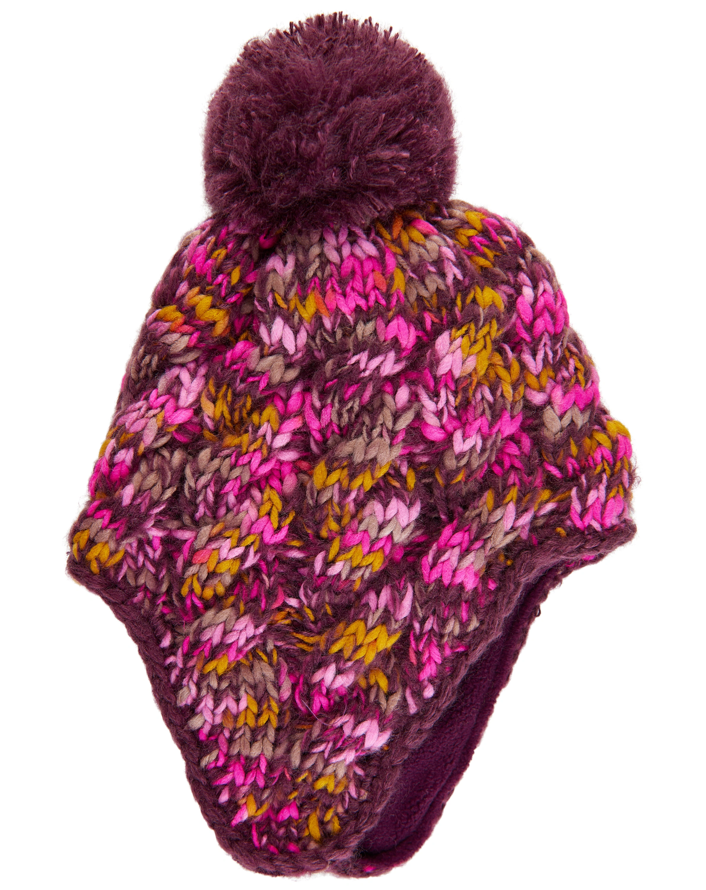 Strick-Mütze WINTERMUSTER in potent purple