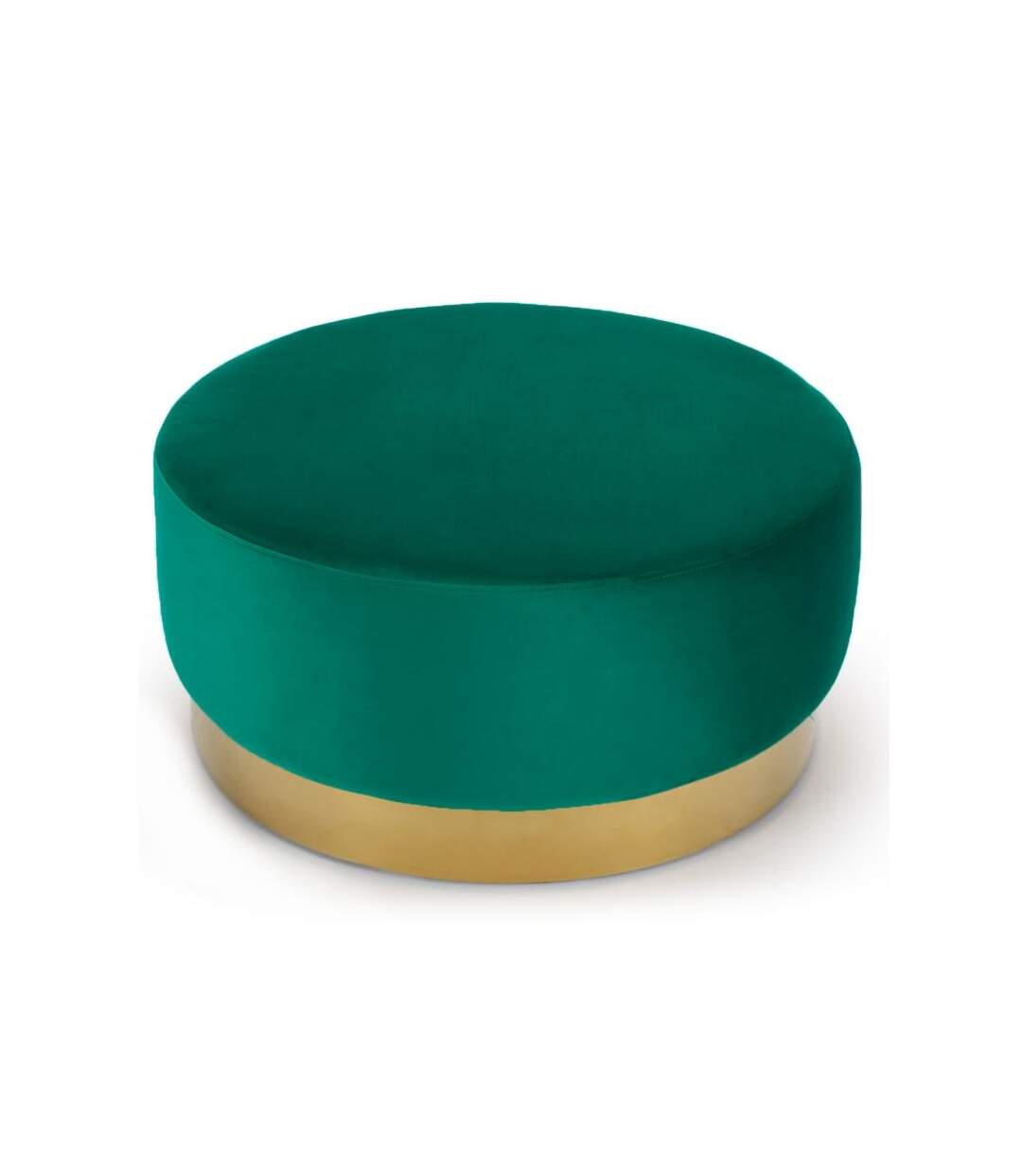 Paris Prix - Pouf Rond En Velours Design minnie 75cm Vert