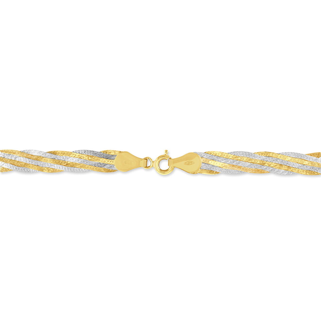 Bracelet 6 Fils Or Bicolore