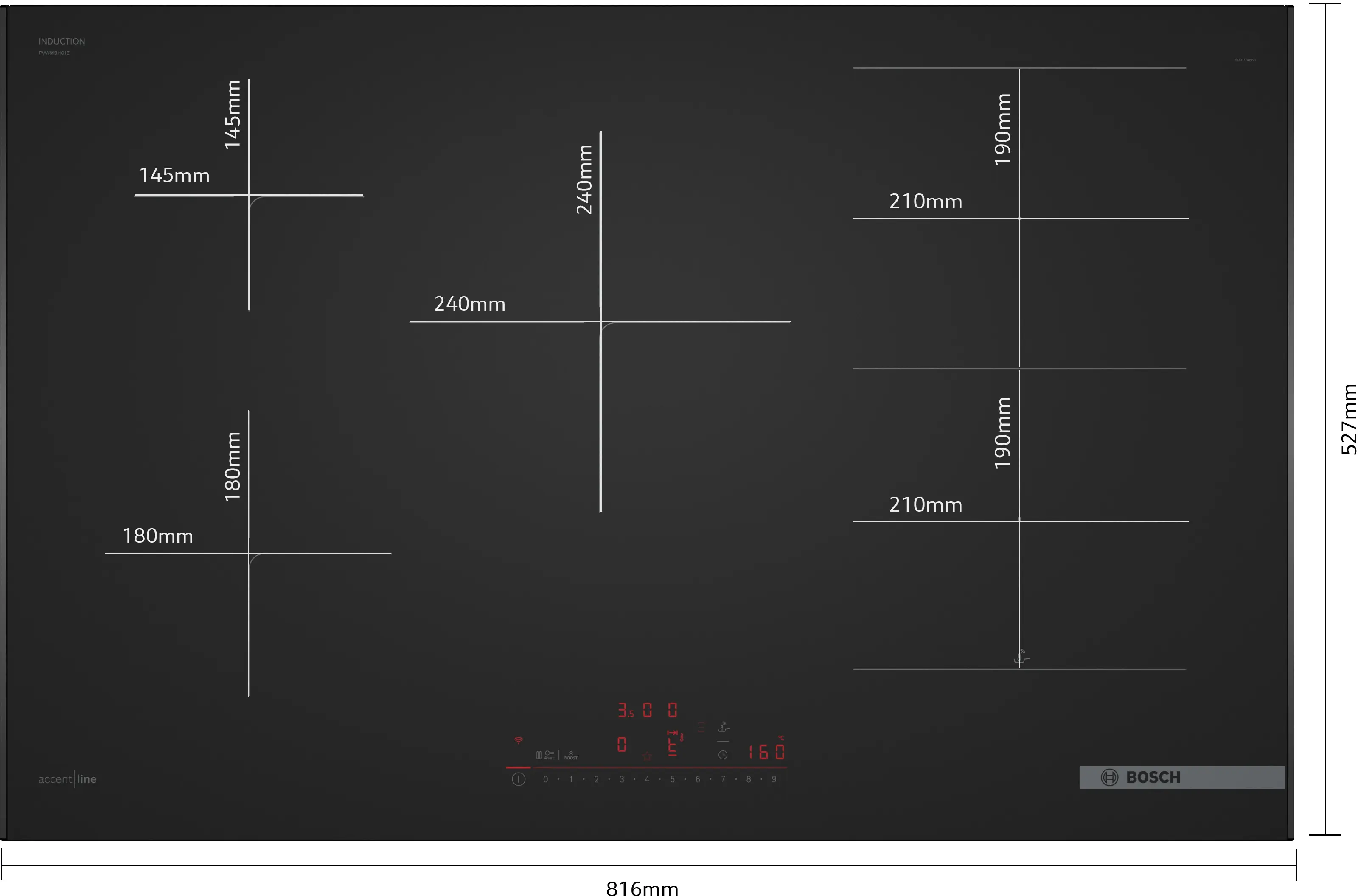 Serie 6 Inductiekookplaat 80 cm