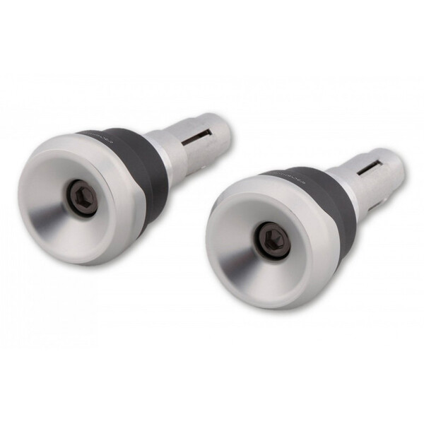 Highsider - Embouts de guidon Akron-LS Argent / Noir