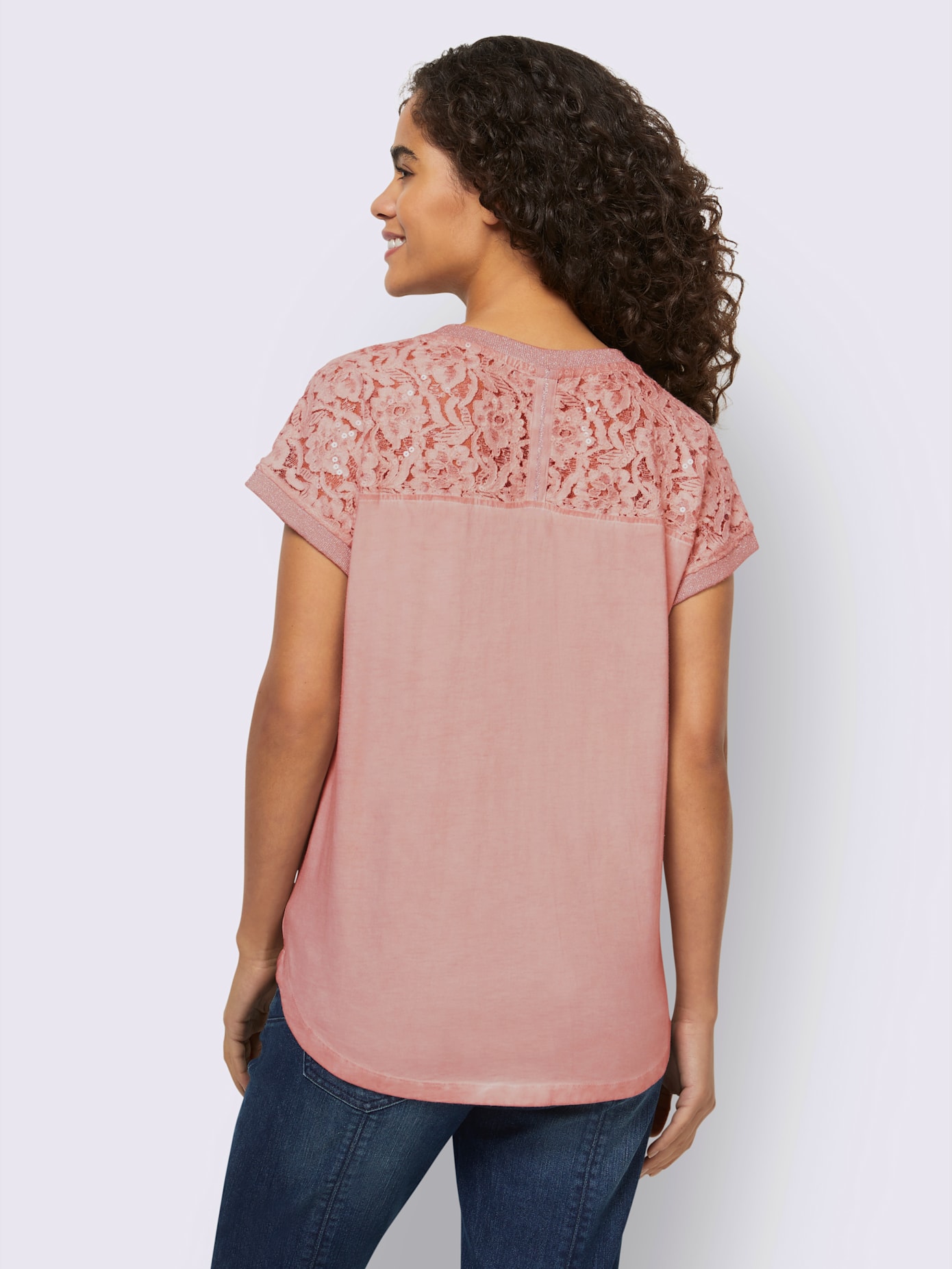 T-shirt imprimé feuille brillant