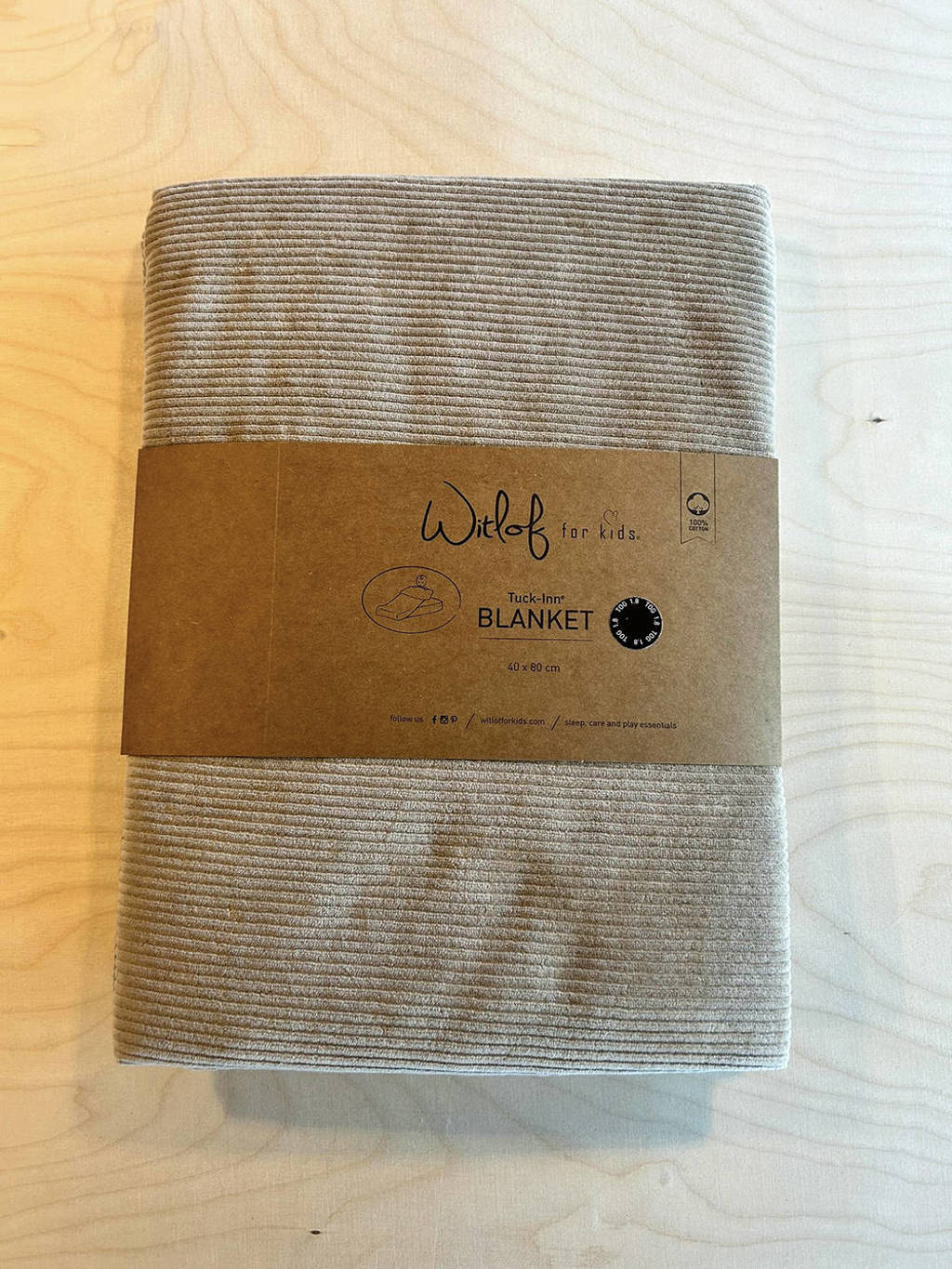 Tuck-Inn all season wiegdeken Urban Taupe velvet rib