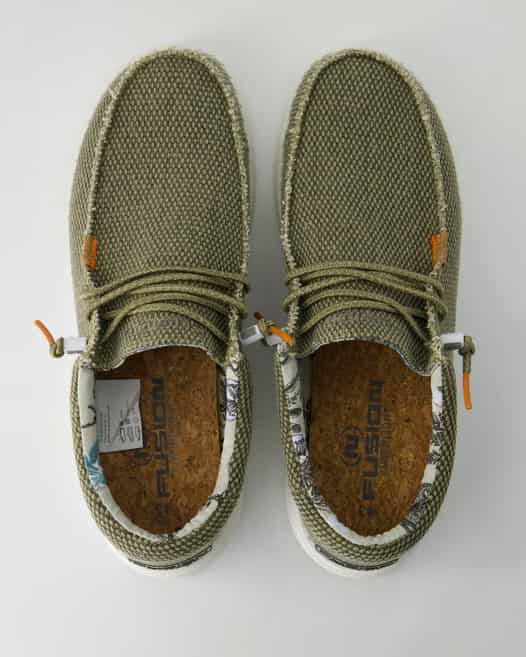 Fusion Jack Jute moss Slipper in Grün