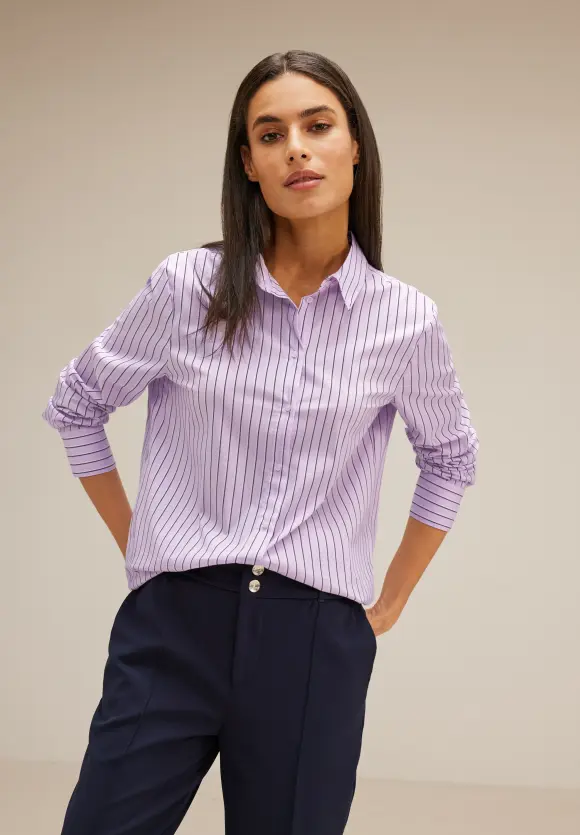 Office Streifenbluse - soft pure lilac