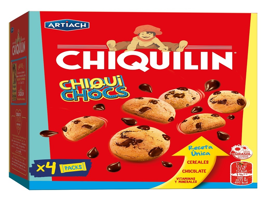 BOLACHA ARTIACH CHIQUILIM ENERGY CHIQUI CHOCS 140G