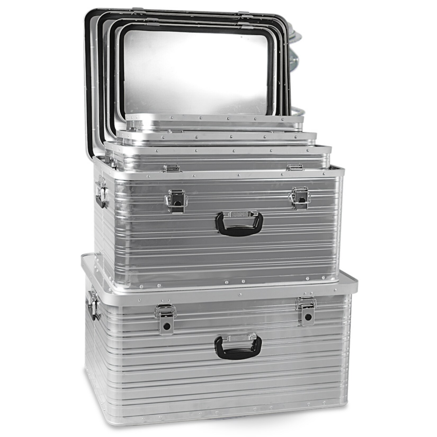 BRB Aluminium Behälter-Set, 5 Behälter, 27-141 Liter