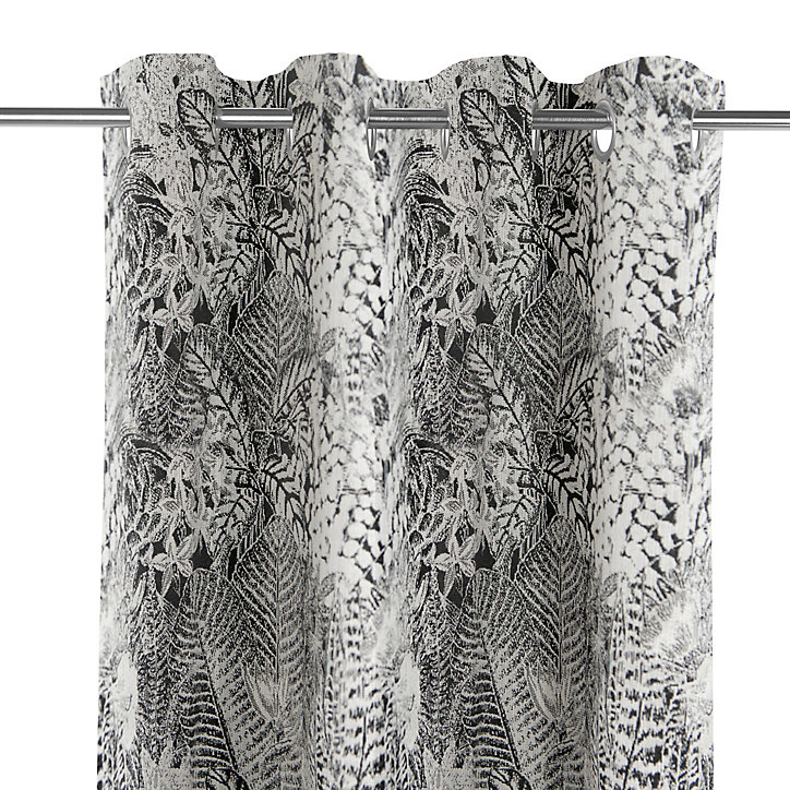 Rideau Mokau GoodHome l.140 x H.260 cm noir