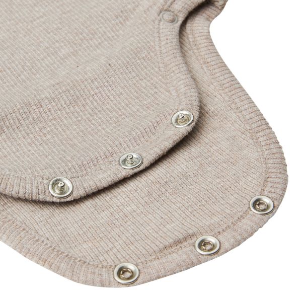 Noppies Nino Romper - Rib - Taupe Melange - Mt. 44