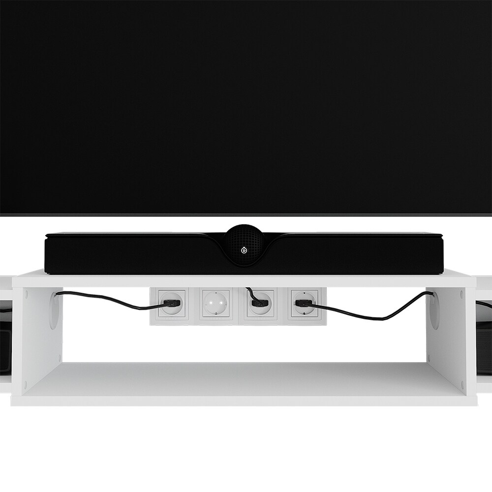 Vicco CD-Regal Nordic Weiß 140 x 20 cm offenes Regal