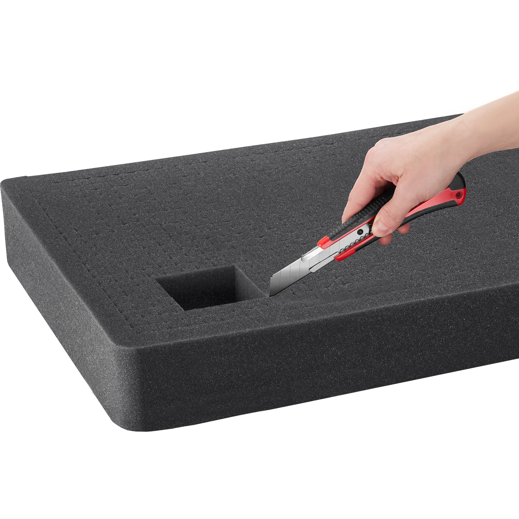 tectake® Gewehrkoffer, aus robuster Hartschale, wasserdicht und temperaturbeständig, 3 dicke Schaumstoffeinlagen, Druckausgleichsventil, 113,5 x 41 x 16 cm