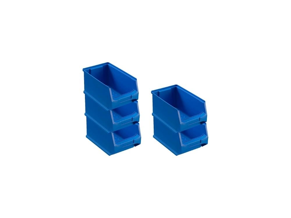 PROREGAL Value Pack 5 x Blauwe opbergdoos 3,0 HxBxD 12,5 x 14,5 x 23,5 cm 2,8 liter opbergcontainer Opbergdoos