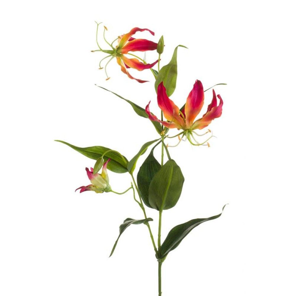 KUNSTPLANTE EMERALD GLORIOSA SPRAY BEAUTY YELLOW 75CM