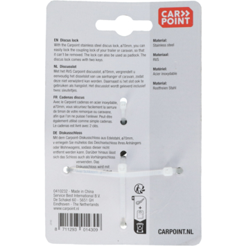 Carpoint Discusslot ø70mm