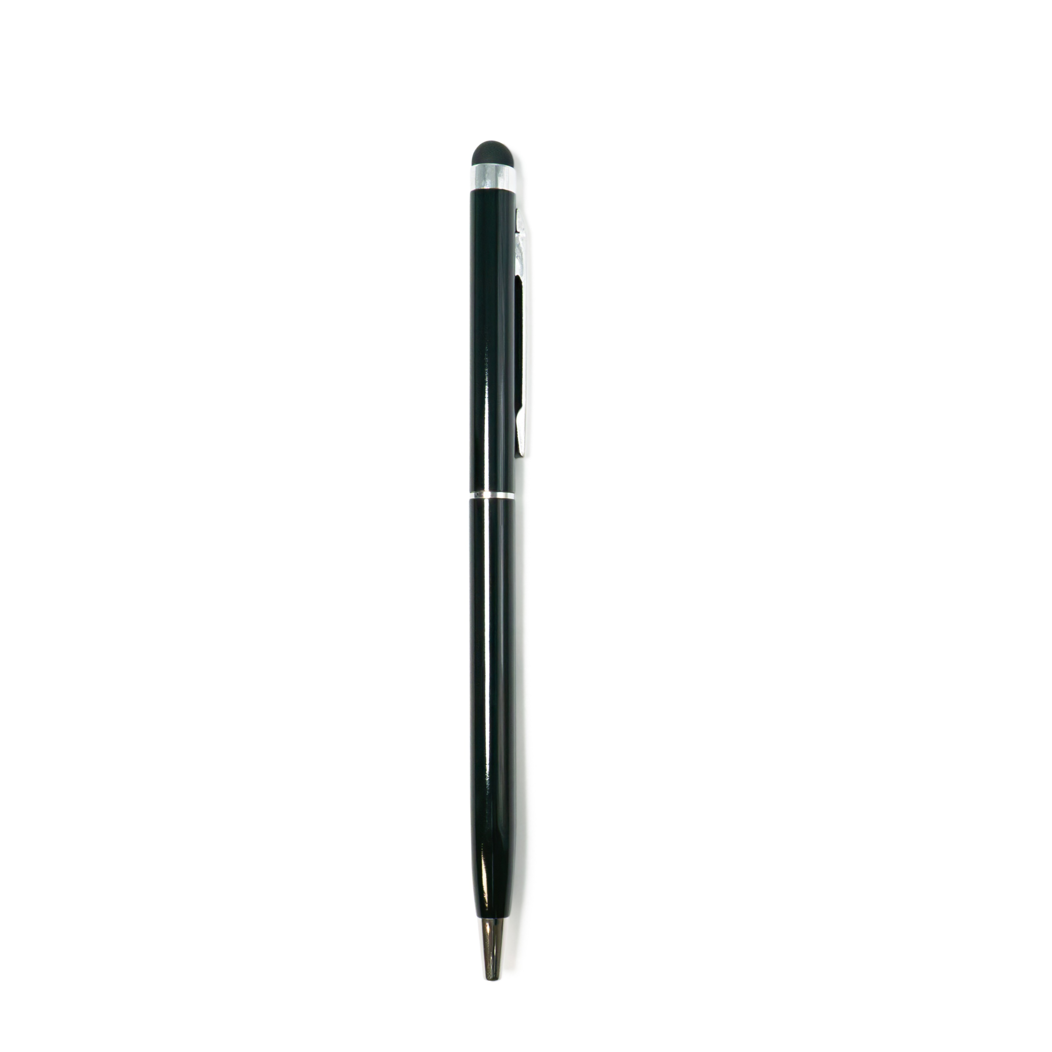 2in1 Universal Display Alu Stylus Touch Pen   Kugelschreiber - Schwarz