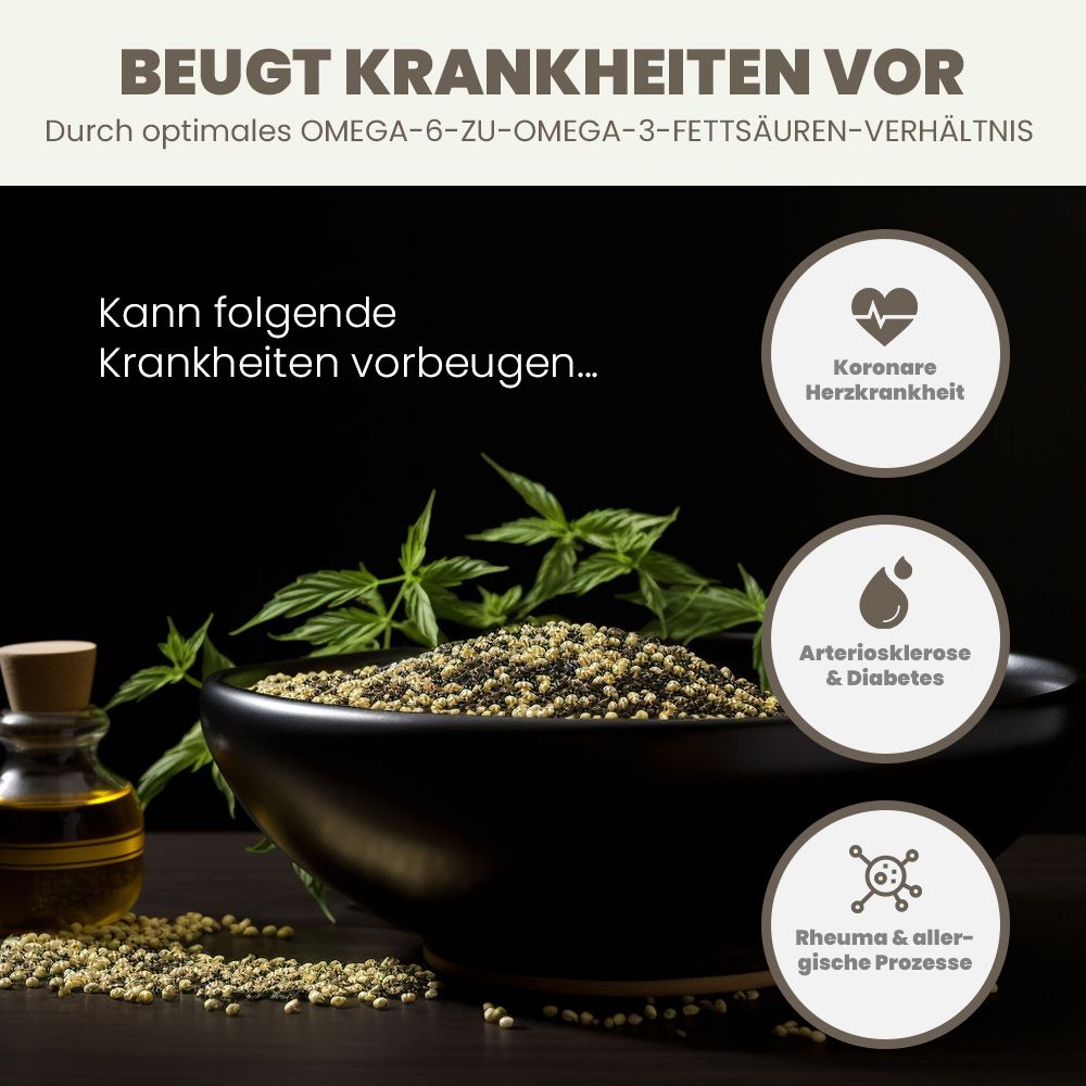 SANUUS®  Bio Hanföl aus Hanfschalen 100% kaltgepresst 500ml