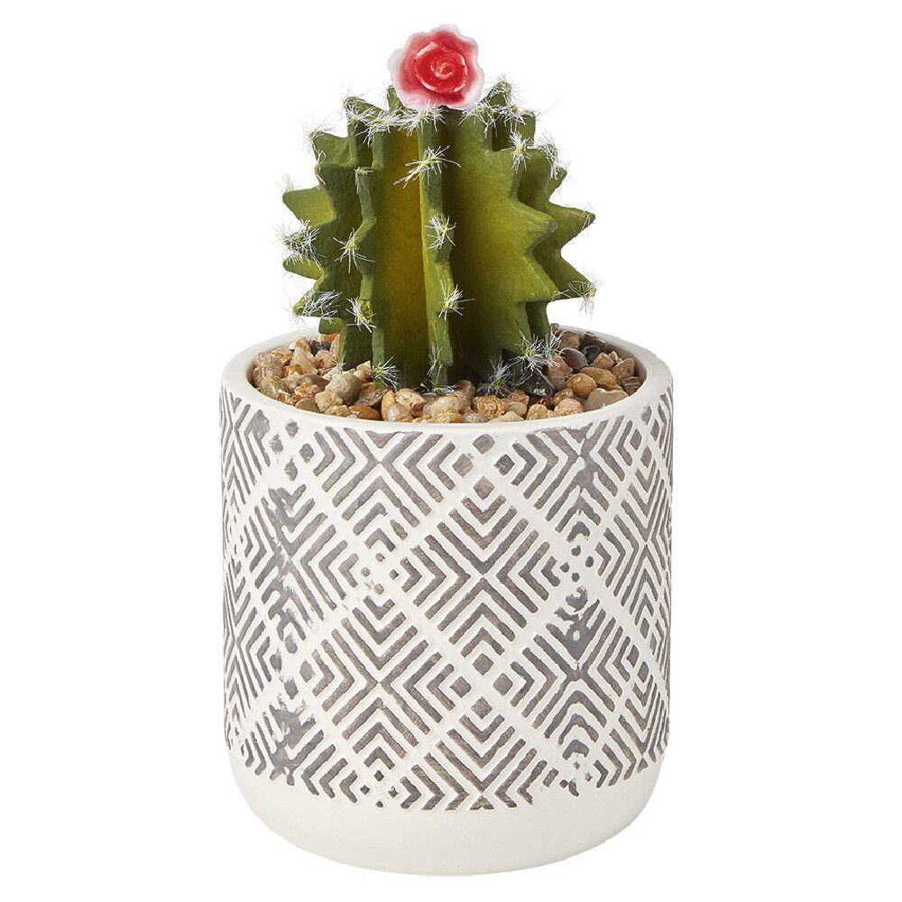 Cactus artificiel Ø9,5xH.17 cm