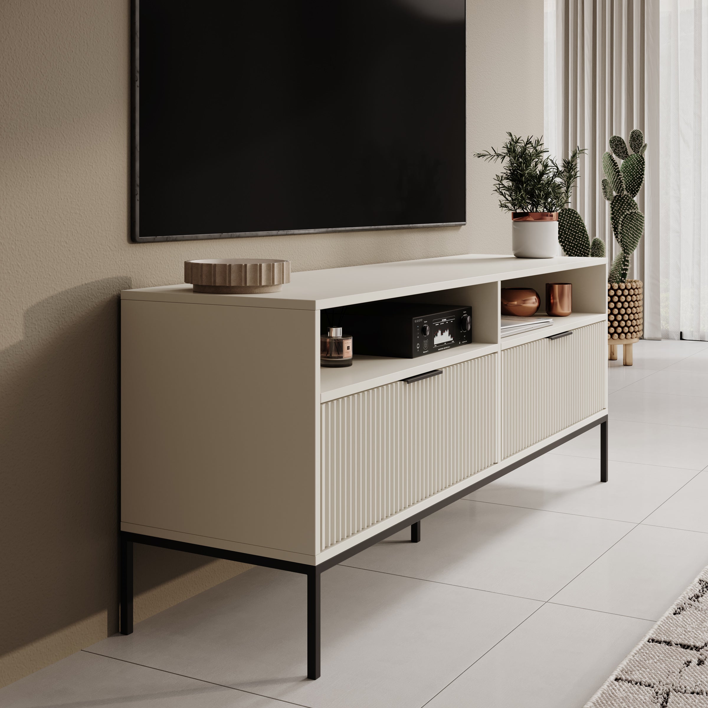Meubella - Delaware - TV-Meubel - Beige - 150 cm