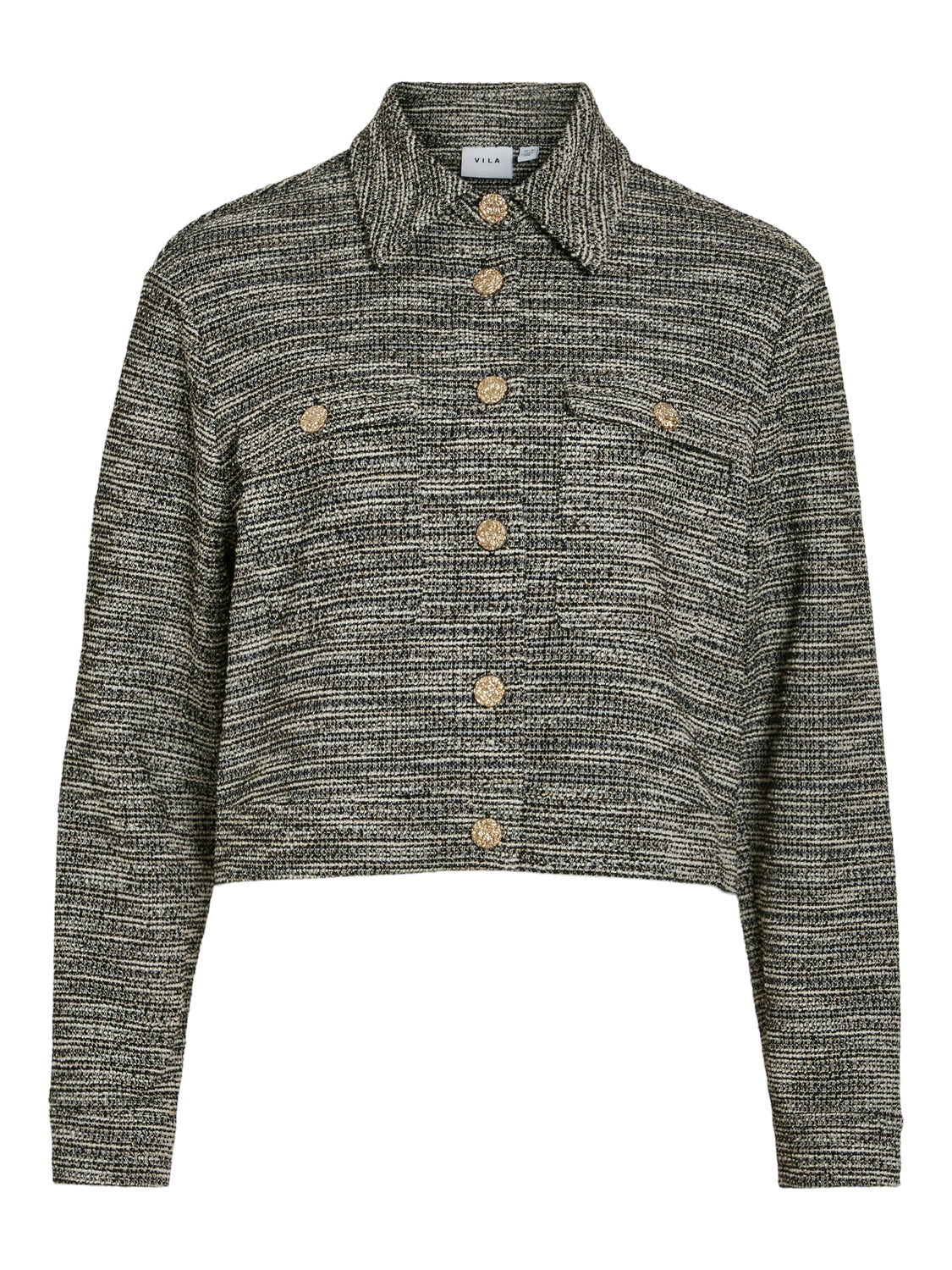 Vila  Viamera Cropped jakke - Black Beauty