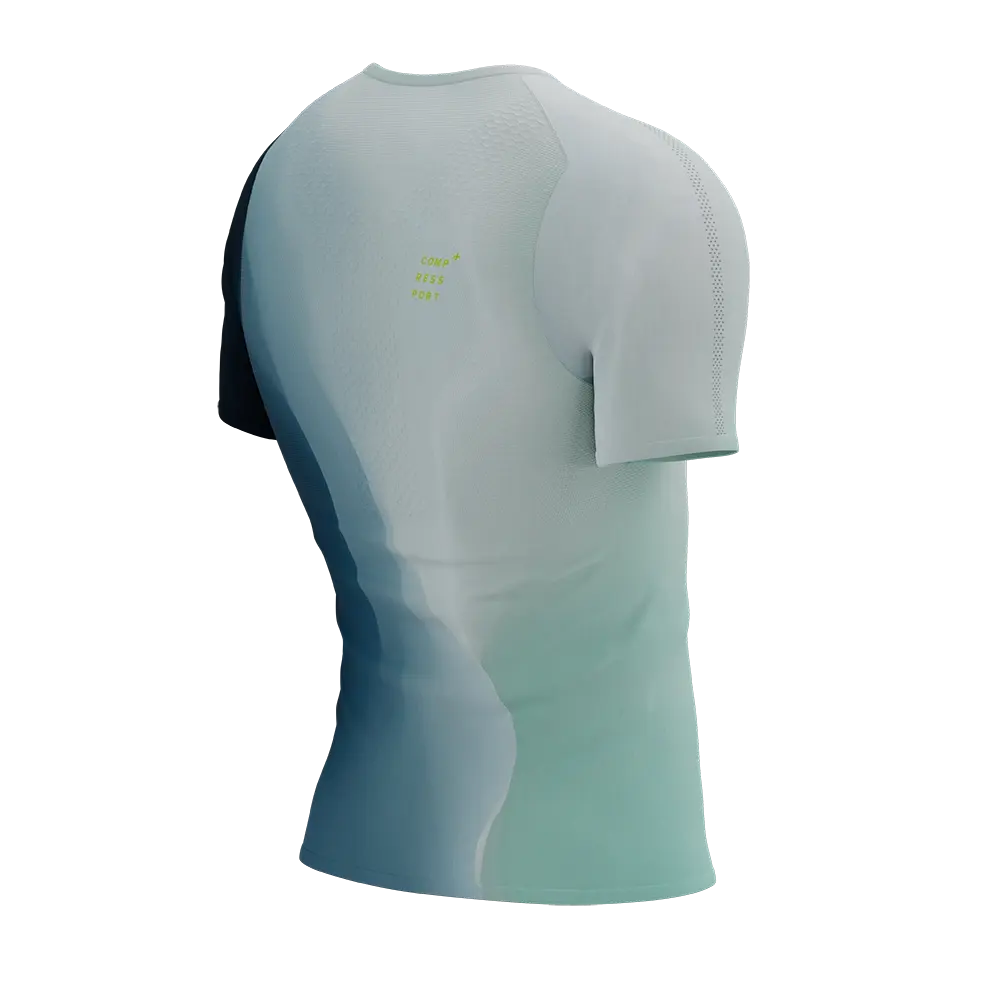 Compressport Performance Hardloopshirt Korte Mouwen Blauw Heren