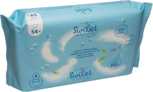 Swilet Feuchte Toilettentücher Bio, 54 Stück