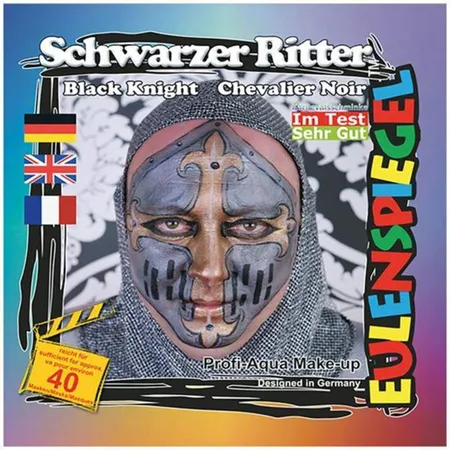 Eulenspiegel Schminkset Schwarzer Ritter 4 Farben