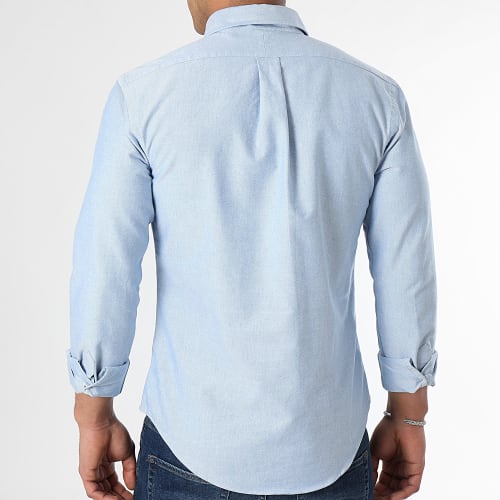 Chemise Manches Longues Slim Oxford Bleu Clair
