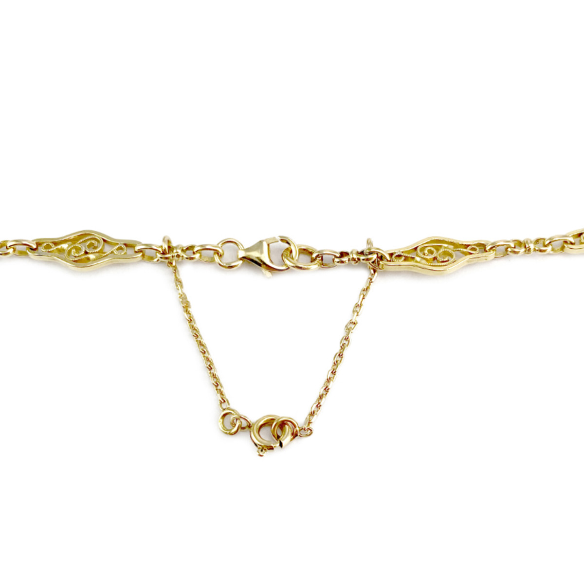 Collier d'occasion or 750 jaune maille fantaisie 43 cm