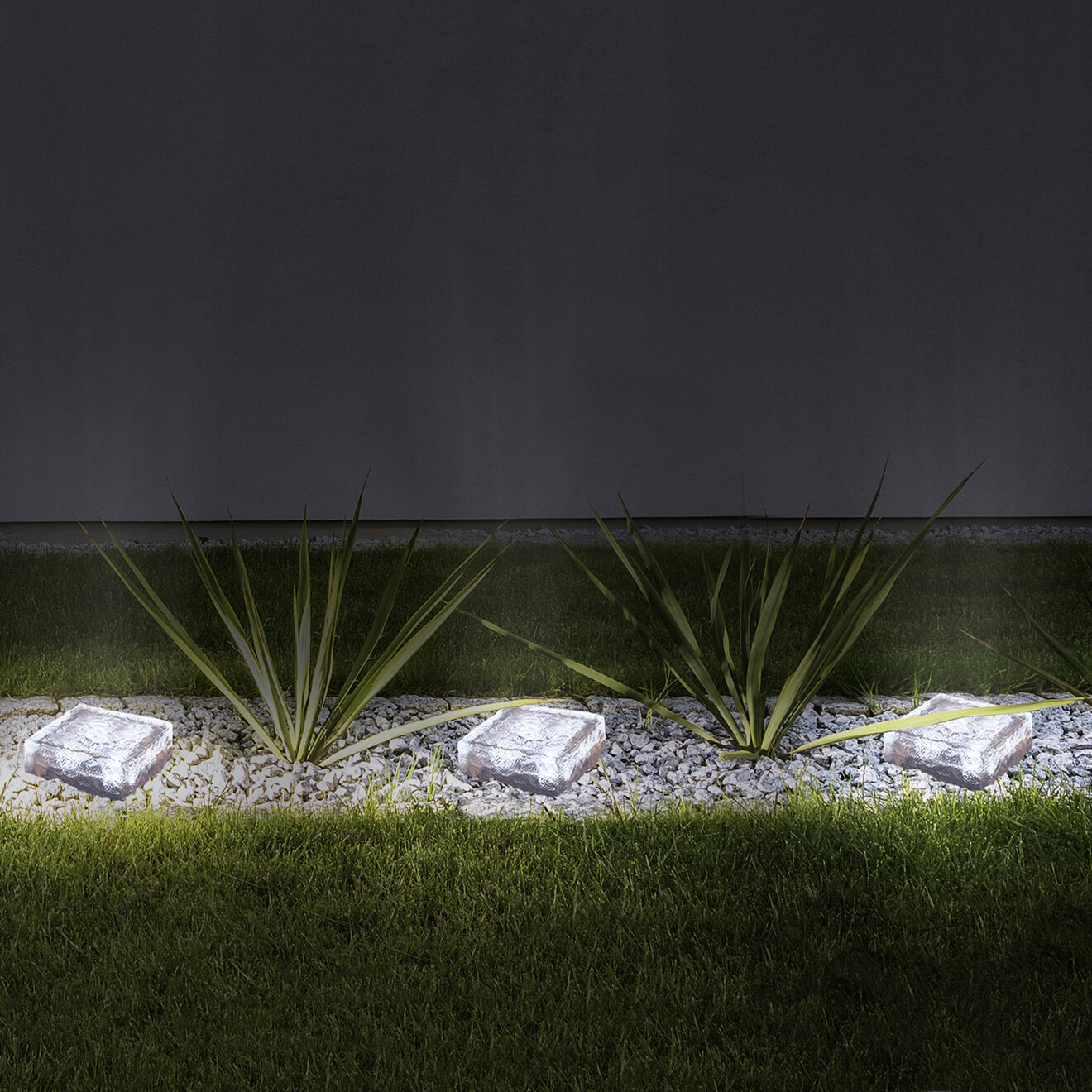 Pratik Garden 6 Pavés solaires LED transparents - 10x10x5 cm