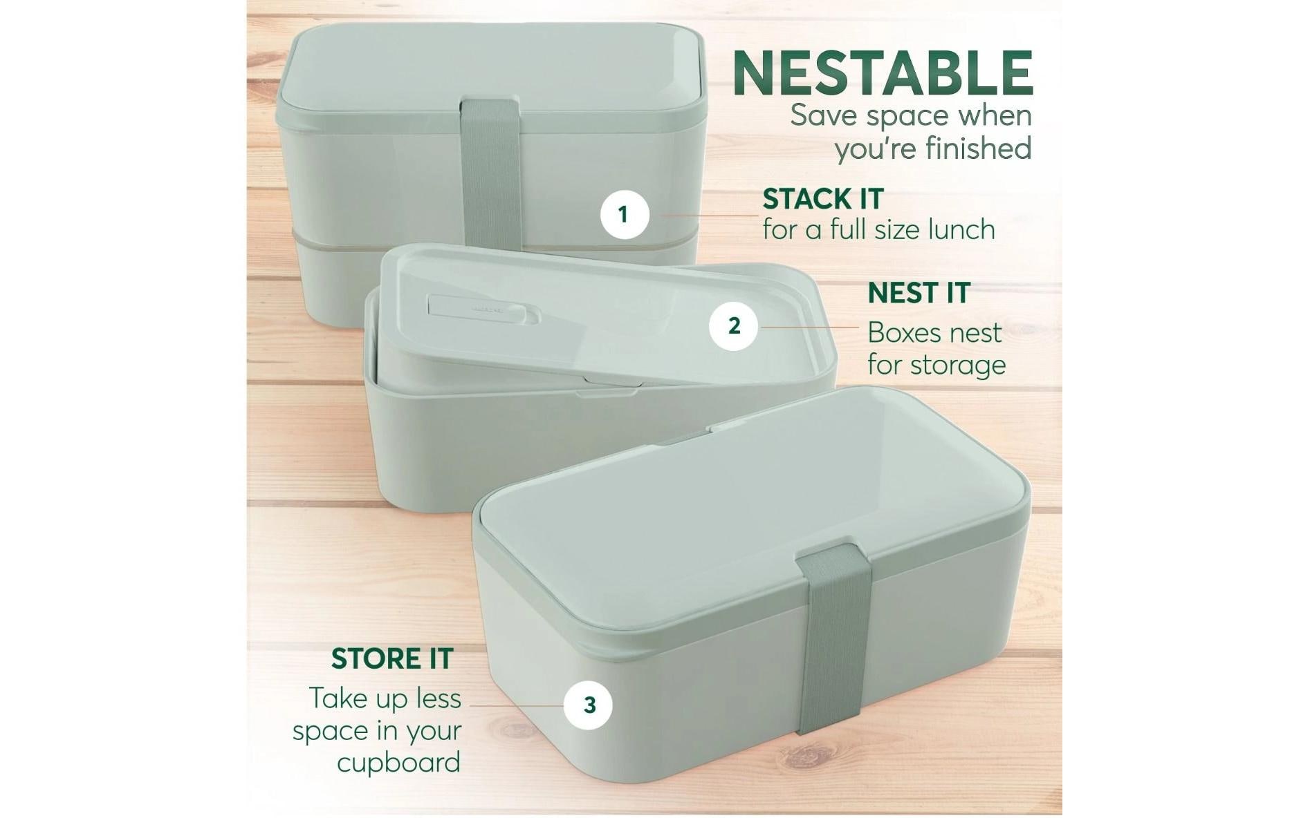 Lunchbox Nestable L Slate GreenPraktische und nachhaltige Lunchbox