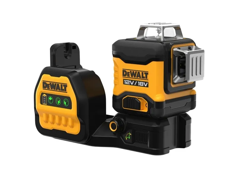 DeWALT DCE089NG18-XJ, 50 m, 3 mm/m, 360°, 360°, Linjeniveau, Sort, Gul