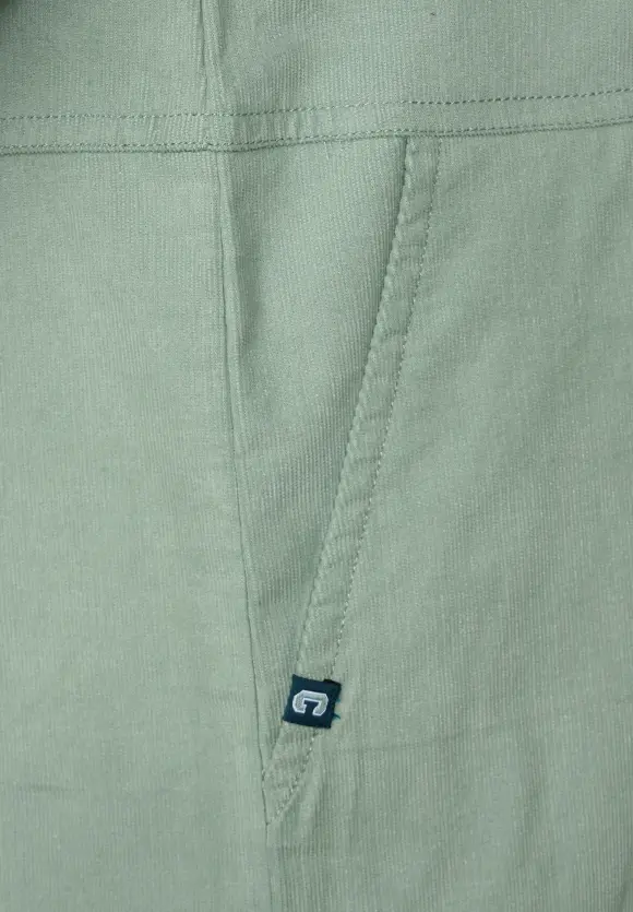Babycord Kleid - clear sage green