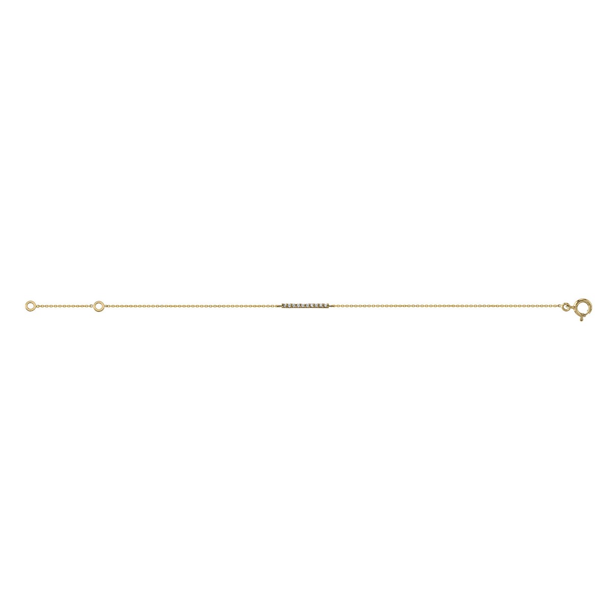 Bracelet Brillaxis barrette or jaune oxydes