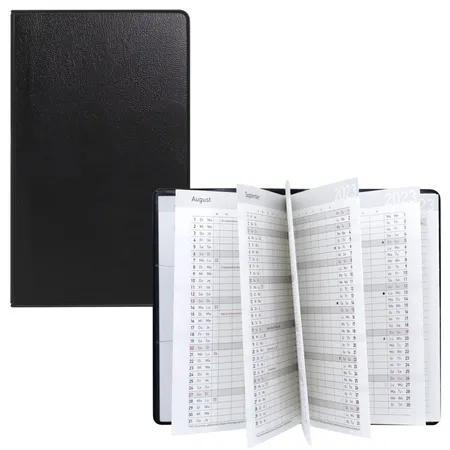 Idena Taschenplaner Leporello schwarz FSC-Mix 2023
