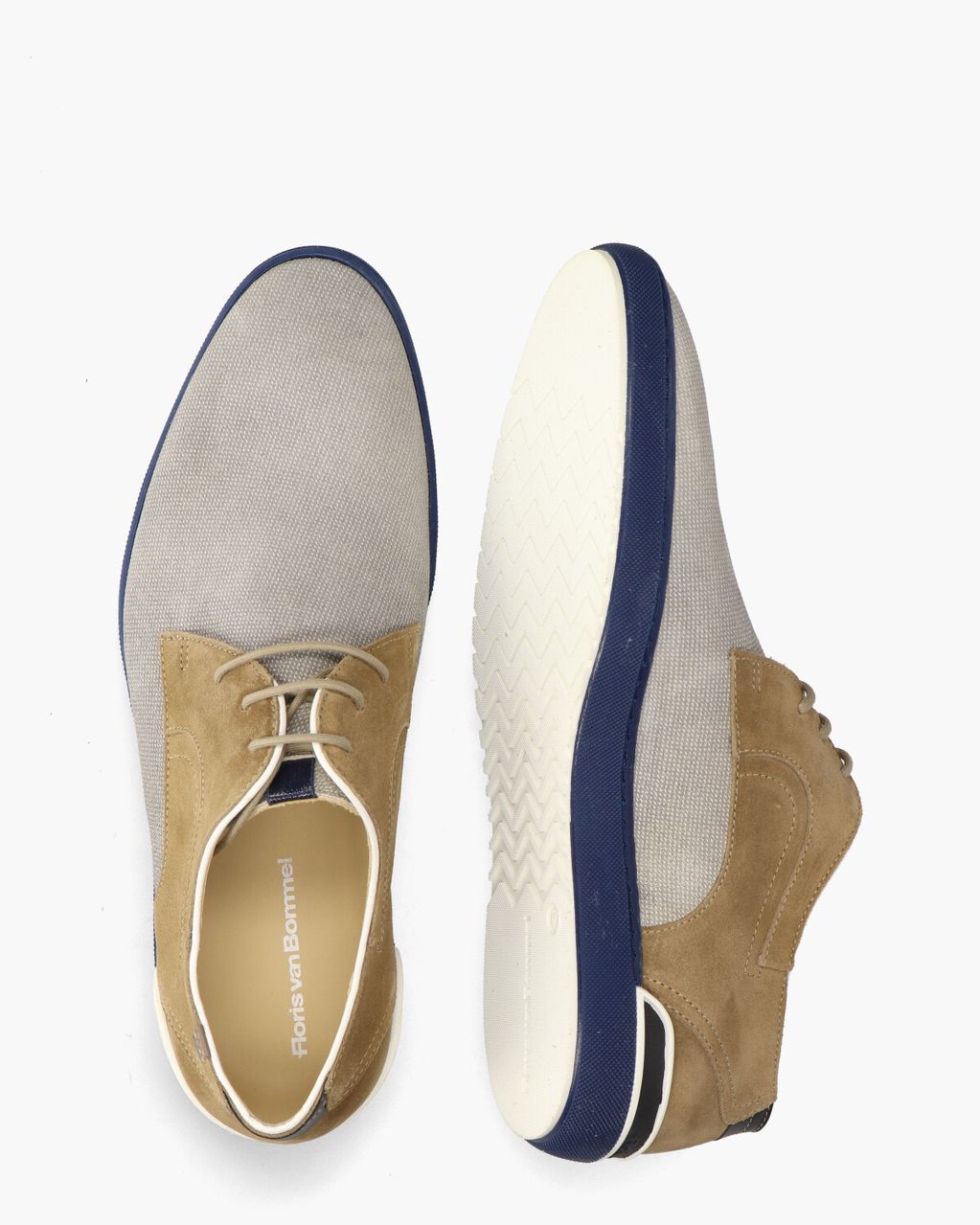 Floris Van Bommel De Scooper 05.09 Taupe Heren Veterschoenen