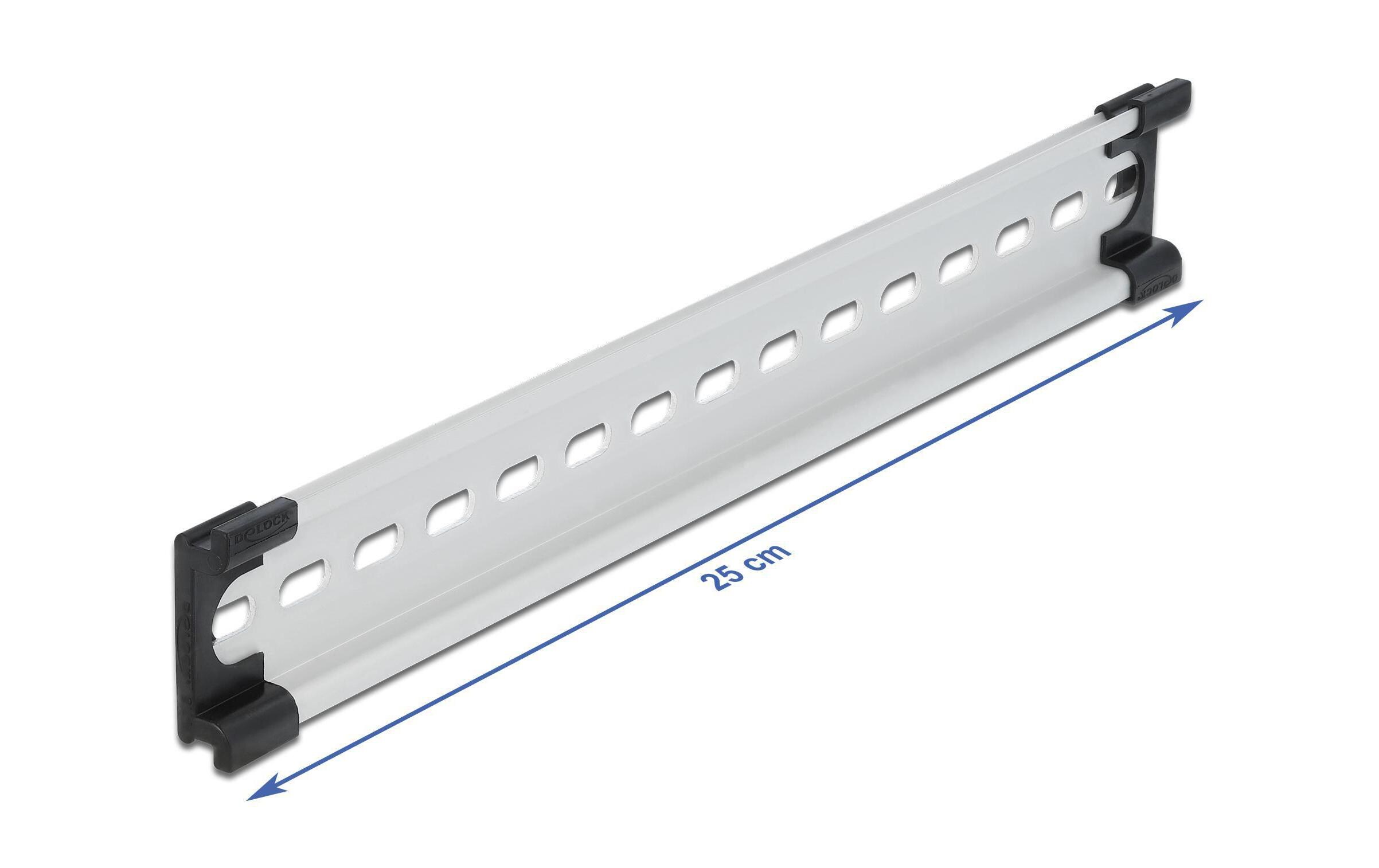 Hutschiene/DIN Rail 35 x 7.5 mm, 25 cm aus AluminiumDelock Hutschiene 35 x 7,5 mm (25 cm) Aluminium