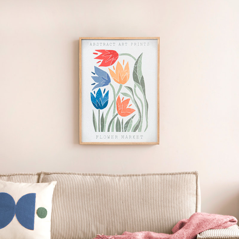 Toile encadrée 'Flower Market' tulipes