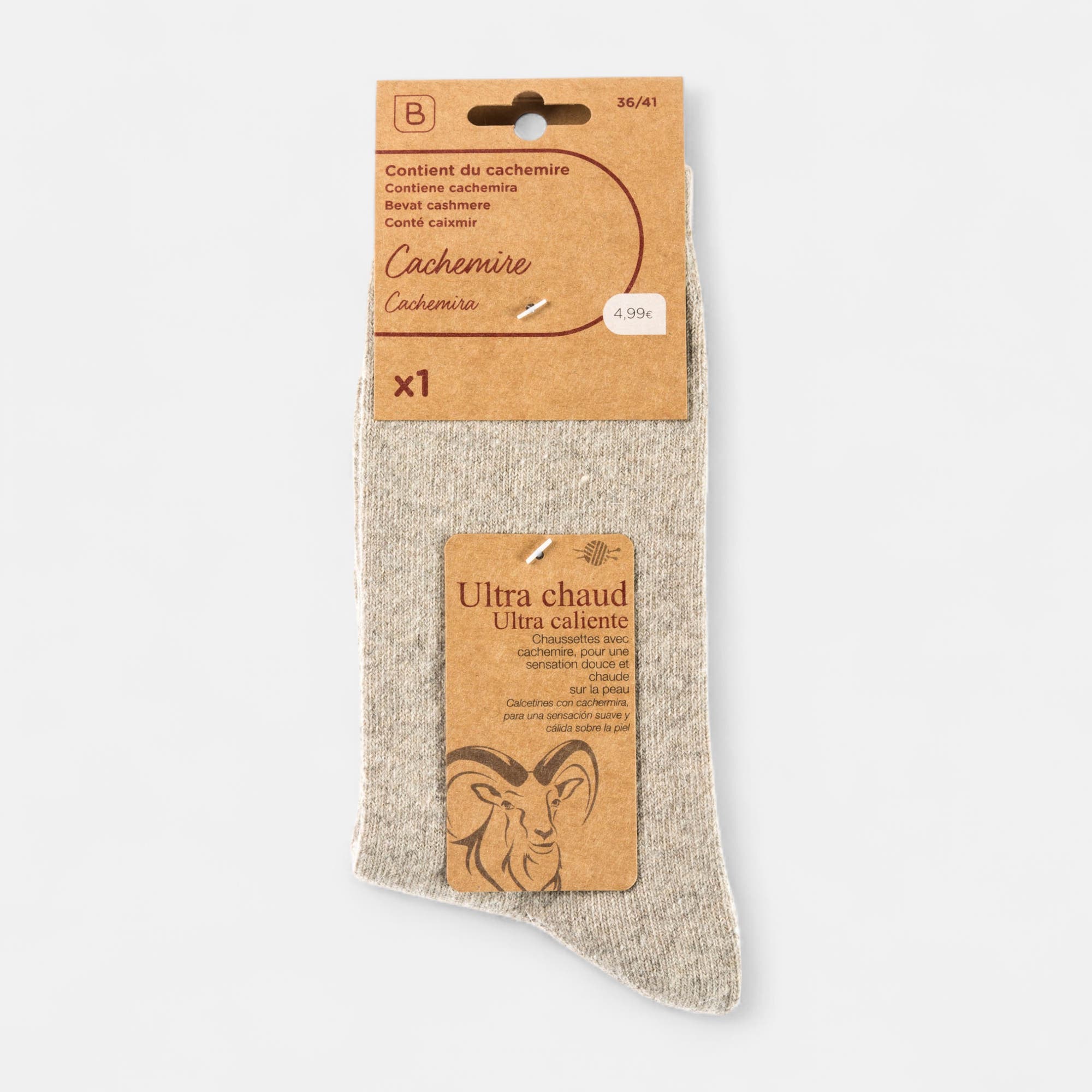 Chaussettes Femme beige