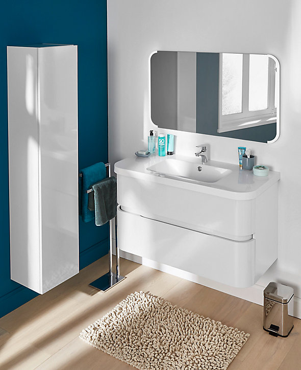 Miroir de salle de bains lumineux LED 105 x 60 cm, Cooke & Lewis Parentesi
