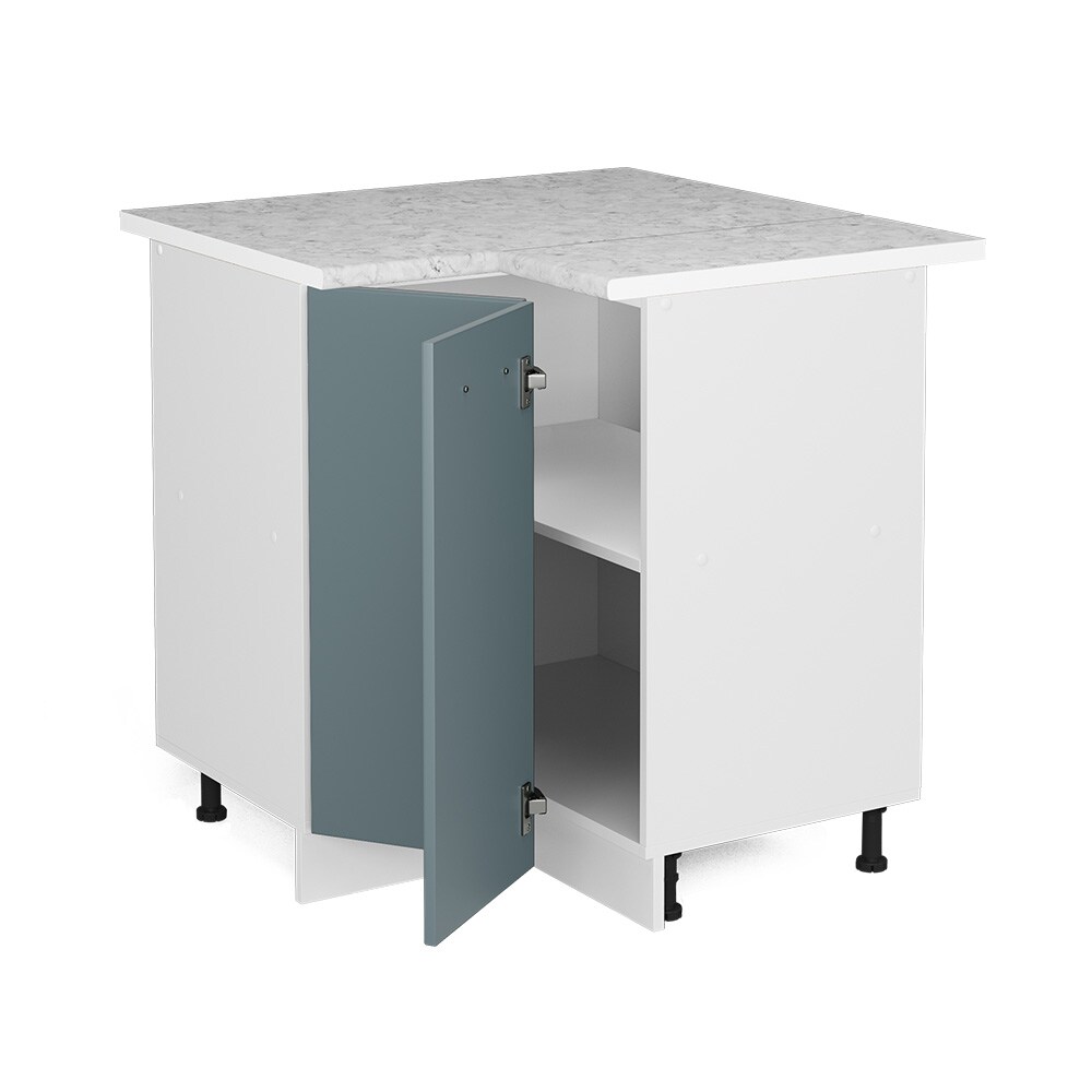 Vicco Eckunterschrank Küchenschrank R-Line Solid Weiß Blau Grau 87 cm modern Arbeitsplatte