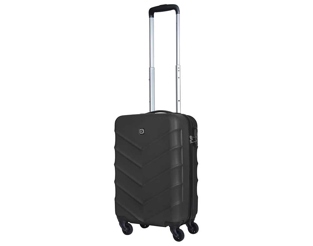 MALA DE CABINE RÍGIDA AIRPORT PRETO 4 RODAS 55CM