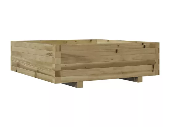 Jardinière bac lit surélevé bois marron 80 x 80 x 45438 cm 02_0037891