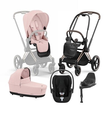 Cybex Priam Duovogn inkl. Cloud T & Base, Peach Pink/Rose Gold
