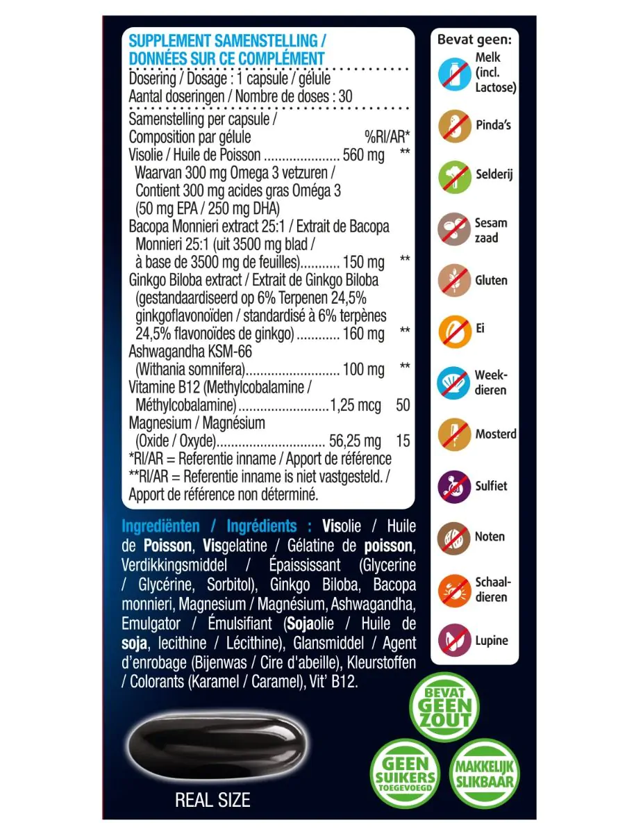 Geheugen & Concentratie 30 capsules