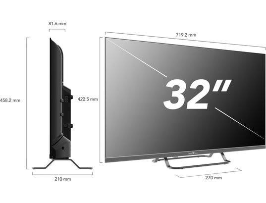 SMART TECH - TV QLED Full HD 80 cm 32QW01V - Smart Tv - QLED